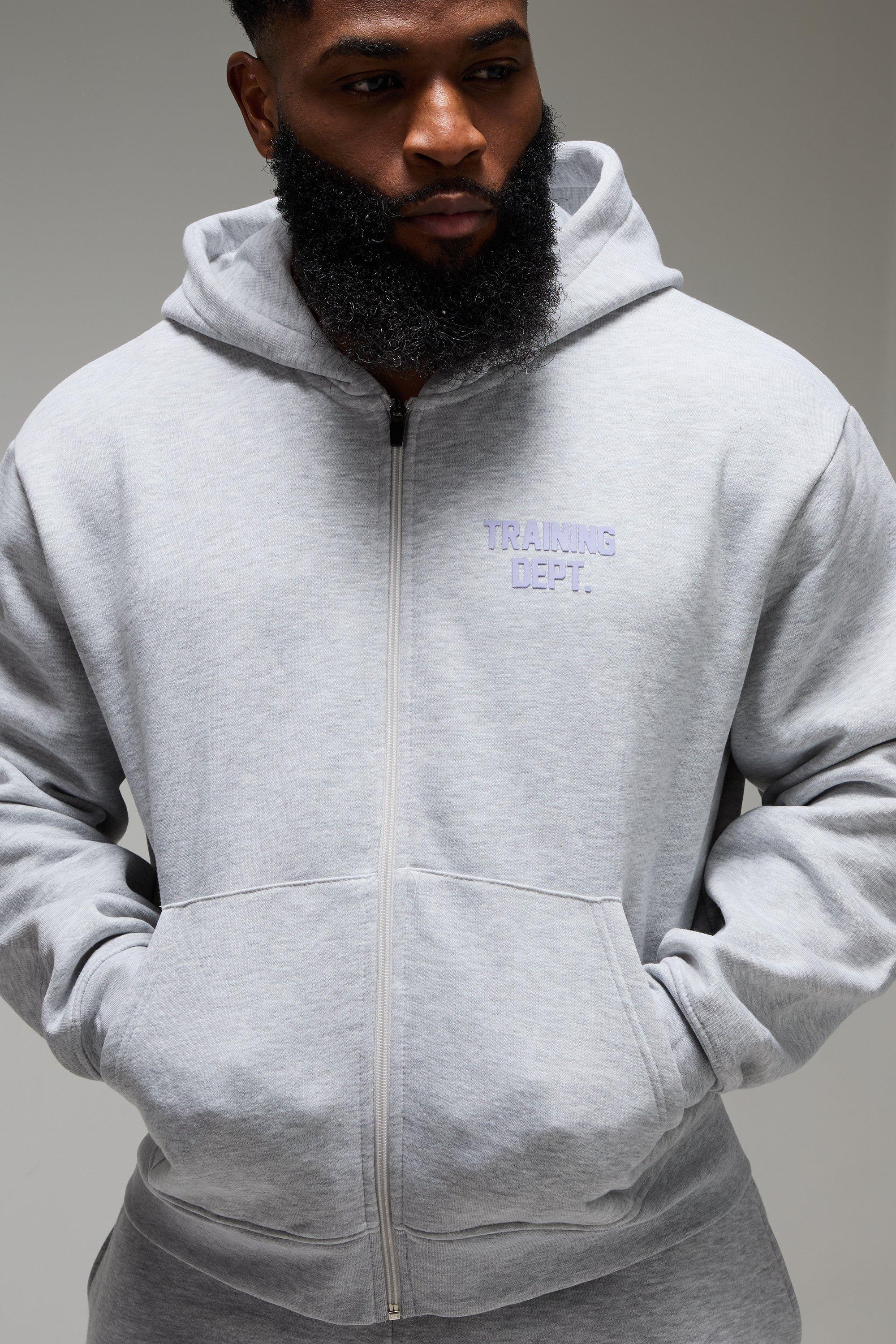 Man Active Training Dept Oversized Boxy Zip Through Hoodie Man Active Training Dept Oversized Boxy Zip Through Hoodie
